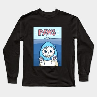 Paws - Jaws Kitty Cat Long Sleeve T-Shirt